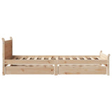 Bed Frame without Mattress 90x200 cm Solid Wood Pine 3309779