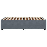 Bed Frame without Mattress Dark Grey Single Velvet 3285042