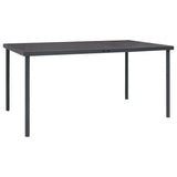 5 Piece Garden Dining Set Black Steel and Textilene 3200678
