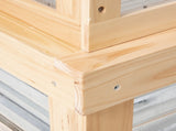 Raised Garden Bed Greenhouse Top, Garden Wooden Cold Frame Greenhouse Flower Planter Protection T3398P315440
