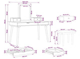 Dressing Table Set FAUSKE 5 pcs White 100 x 50 x 143 cm 3438595