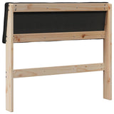 Upholstered Headboard Black 90 cm Solid Pine Wood 879141