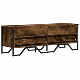 TV Cabinet Smoked Oak 122x34x41 cm Engineered Wood 848581