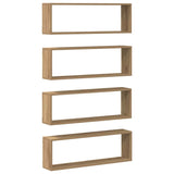 Wall Shelf 4 pcs Artisan oak 80 x 15 x 26 cm Engineered wood 862642