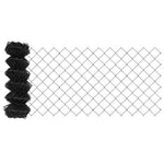 Chain Link Fence Grey 25 x 0.4 m Steel 42004819