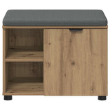 Hall Bench with Cushion with Shelf Artisan Oak 60 x 38 x 46 cm 891503