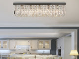 Modern Crystal Ceiling Light Square Crystal Chandelier for Living Room, Dining Room, Hall, E14 Base, T3398P343180