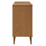 Drawer Cabinet MOLDE Brown 113x40x80 cm Solid Wood Pine 4013410