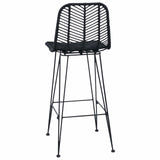 Bar Chair 2 pcs 44 x 52 x 111 cm Rattan and Iron 42011549