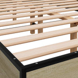 Bed Frame without Mattress Sonoma Oak 120x200 cm 845863