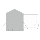 Outdoor Dog Kennel with Roof Silver 4x4x2.5 m Galvanised Steel 3190478