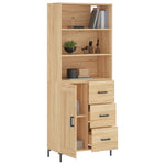 Highboard Sonoma Oak 69.5x34x180 cm Engineered Wood 3190024