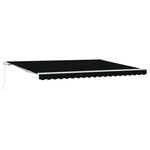 Awning Retractable Manual Black 4.5 x 3.5 m Polyester and metal 3331121