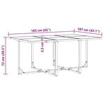 Garden Dining Set 7 pcs Black Steel 3335874