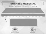 Awning Canopy Manual Retractable Porch Sun Shade Shelter 3 x 2m Light Grey T3398P317751