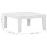 Garden Lounge Table Plastic White 315850