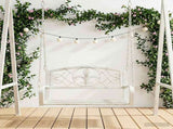 Swing Bench Steel 71.5 x 59 x 55 cm Antique White 42038693