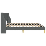 Bed Frame with Headboard Dark Grey 180 x 200 cm Fabric 42027379