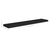 ZNTS Floating Wall Shelf Black 120x23.5x3.8 cm MDF 323841