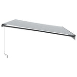 Manual Retractable Awning Anthracite and White 500x350 cm 3215816