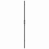 Walk-In Shower Wall Folding Black 120 x 6.5 x 190 cm 42017968