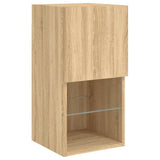 4 Piece TV Wall Cabinets with LED Lights Sonoma Oak 3216571