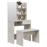 Dressing Table Set Concrete Grey 74.5x40x141 cm 3114142
