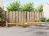 Outdoor Sofa Set 6 pcs White 79 x 79 x 37 cm Solid Acacia Wood 3386348