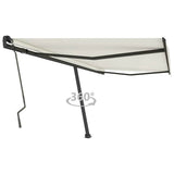 Freestanding Manual Retractable Awning 400x300 cm Cream 3069737