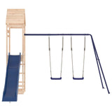 Outdoor Playset Natural wood, Blue Solid pine wood, Polypropylene 3156931