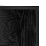 Desk with Shelf Black Oak 91 x 50 x 149 cm Engineered Wood 869259