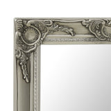 Wall Mirror Baroque Style 50x80 cm Silver 320322
