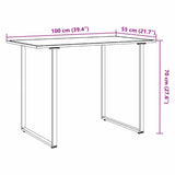 Garden Table Grey 100 x 55 x 70 cm Wood 42007553