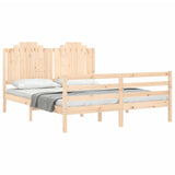 Bed Frame without Mattress 160x200 cm Solid Wood 3194191