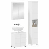 Bathroom Furniture Set TULUM 3 pcs High Gloss White 3398038
