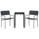 Outdoor Furniture Set 3 pcs Anthracite Steel 3422866