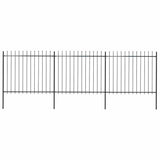 Garden Fence Steel Sturdy Rectangular Modern 277631