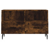 TV Cabinet Smoked Oak 80x36x50 cm Engineered Wood 828993
