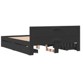 Bed Frame with Headboard without Mattress Black 160x200 cm 3295549