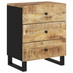 ZNTS Bedside Cabinet 50x33x62 cm Solid Wood Mango&Engineered Wood 350660