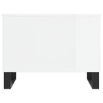 ZNTS Coffee Table High Gloss White 60x44.5x45 cm Engineered Wood 830958