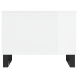ZNTS Coffee Table High Gloss White 60x44.5x45 cm Engineered Wood 830958