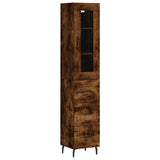Highboard Smoked Oak 34,5x34x180 cm Engineered Wood 3199254