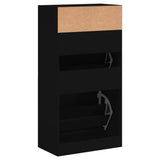 Shoe Cabinet Black 60x34x116 cm Engineered Wood 840016