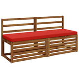 2-Piece Bench Cushions VUGHT 2 pcs 100% Polyester Red 952031