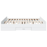 Bed Frame with Drawers without Mattress White 200x200 cm 3280265