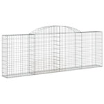 Arched Gabion Baskets 17 pcs 300x30x100/120 cm Galvanised Iron 3146534