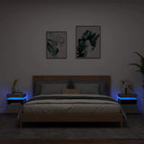 Bedside Cabinets with LED Lights 2 pcs Concrete Grey 40x39x48.5 cm 836791