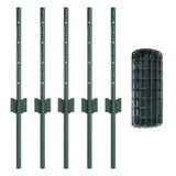Welded Wire Fence 10 x 0.4 m PVC-Coated Steel Green 3336039