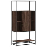 Highboard Brown Oak 68x35x139 cm Engineered Wood and Metal 849043